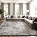 ILANGO 9x12 Modern Area Rug for Living Room Ultra Soft Machine Washable Lightweight Kid & Pet Friendly Stain Resistant Non-Shedding Large Carpet for Bedroom Dining Room Home Office Mat