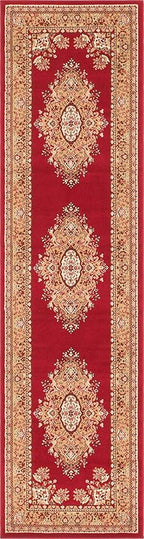Unique Loom Reza Collection Traditional Persian Style Area Rug, 2 ft 7 in x 10 ft, Burgundy/Ivory