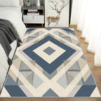 Geometric Rug, Washable 6x8 Rug for Living Room, Modern Abstract Patterned Indoor Carpet, Geometric Decor for Home, Bedroom, Soft Non Slip Thin Design FER100