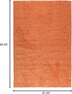 Alfa Rich 5x8 Burnt Orange Washable Area Rugs for Living Room Bedroom Kitchen Cotton Solid Decor Rug