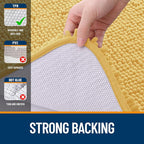 OLANLY Bathroom Rugs 47x20, Extra Soft Absorbent Chenille Bath Rugs, Rubber Backing Quick Dry, Machine Washable Bath Mats for Bathroom Floor, Tub and Shower, Home Decor Accessories, Yellow