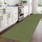 Braided Runner Rug 3x10 Ft Washable Runners for Hallways Non Slip Rubber Backed Kitchen Runners Cotton Long Entryway Runner Indoor, Woven Carpet for Hall Kitchen Entryway, Green