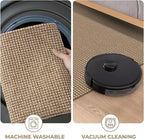 KOZYFLY Washable Area Rug 7.5x10 ft Rubber Backed Non Slip Rugs for Living Room Braided Cotton Bedroom Rug Woven Office Rugs Indoor Floor Carpets for Dining Bedroom Living Room, Tan/Orange/Brown