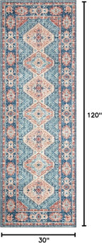 Loloi Skye Collection SKY-03 Turquoise/Terracotta 2'-6" x 10'-0" Runner Rug