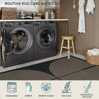 Lahome Modern Rainbow Kitchen Runner Rug, 2x8 Easy Jute Rug Runners for Hallways Entry Farmhouse Indoor Outdoor Carpet, Contemporary Washable Non Slip Runner for Laundry Room Porch