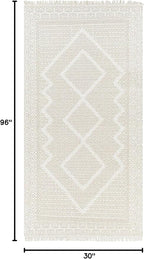 Mark&Day Wool Rugs, 2x8 Nishnabotny Cottage Medium Beige Runner Area Rug, Beige Carpet for Hallway, Kitchen, Bedroom or Living Room (2'6" x 8' Runner)