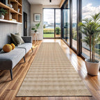 CAMILSON Modern Beige Non Slip Runner Rug 2x7 Ultra Soft High Pile Kitchen Rugs Non Skid Rubber Backing Durable & Easy to Clean Carpet for Entryway Bathroom Indoor Use (2 x 7 Beige)