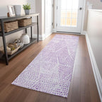 Addison Rugs Chantille ACN591 Purple 2'3" x 7'6" Indoor Outdoor Hallway Runner Rug, Stain Resistant Washable Kitchen Area Carpet for Bathroom, Laundry and Bedroom Rug