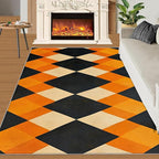 8x10 Geometric Rugs for Living Room - Diamond Shape Pattern Large Area Rug, Modern Minimalism Modern Boy Nursery Rug Soft Washable for Classroom Office Bedroom Kids Room