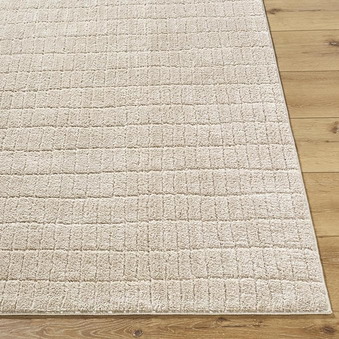 Livabliss x Our PNW Home Cascade Minimalist Striped Area Rug, 12' x 15', Light Brown