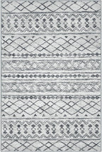 KUTA Moroccan Rugs for Entryway, 2PCS 2x3 and 2x6 Grey Entrance Small Area Rug, Non-Slip Washable Ultra Soft Hallway Runner Rug, Vintage Geometric Low-Pile Indoor Door Mat Floor Carpet