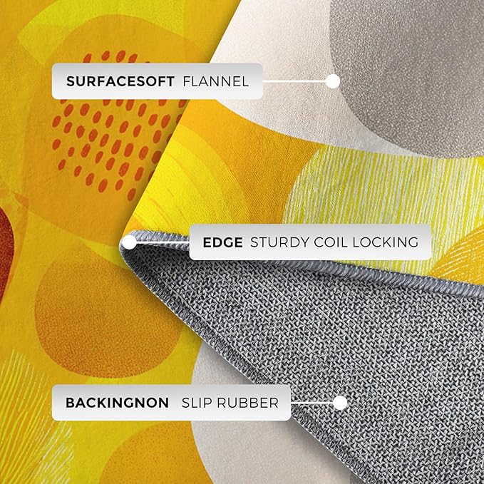 Abstract Geometry Rugs for Home Decor, 8x10 ft, Mid Century Modern Area Rugs for Living Room, Soft Non Slip Washable 70s 80s Geometric Carpet Bedroom Decorations Dt-Ghf-19