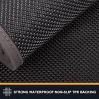 PURRUGS Dirt Trapping Door Mat 31.5" x 47", Non-Slip Machine Washable Entry Rug, Shoe Scraper, Dog Doormat, Super Absorbent Welcome Mat for Front & Back Door, Muddy Shoes & Paws,Light Grey-Dark Grey