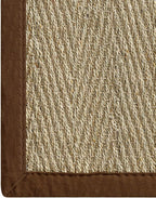 DEXI Area Rug Natural Fiber 5x8, Braided Woven Seagrass Rugs No Shed, Soft Neutral Rustic Carpet Mat for Indoor Entryway Outdoor Patio Dining Living Room Bedroom Farmhouse, Natural