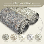 8x10 Washable Area Rugs Ultral Soft Non-Slip Stain Resistant Vintage Boho Large Carpet for High-Traffic Living Room & Dining Room