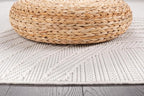 CAMILSON Micro Loop Rug 10x14 Modern Luxury Geometric Arch Large Area Rugs Soft High and Low Pile Stain Resistant Easy-Cleaning Non-Shedding for Living Room Indoor Carpet (10 x 14 / White)