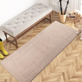 PURRUGS Dirt Trapping Door Mat 24" x 59", Non-Slip/Skid Machine Washable Entryway Rug, Dog Doormat, Super Absorbent Welcome Mat for Muddy Wet Shoes and Paws, Beige