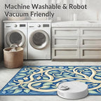 Flatwoven High Traffic Area Rug 6x9, Copper Black Orange Geometric Abstract Design, Non Slip, Stain Resistant, Washable Area Rugs for Living Room, Bedroom (Orange, 6x9)
