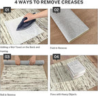 Modern Abstract Entryway Rug Indoor 2x3 Washable Rug Non-Slip Soft Small Area Rug Beige Kitchen Mats Thin Print Faux Wool Floor Carpet Throw Rugs for Entrance Bedroom Office Home Decor