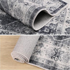 Dripex Washable Runner Rug 2x6 Non-Skid Kitchen Runner Vintage Kitchen Rug for Hallway Soft Low-Pile Carpet, Stain Resistant Kitchen Mat for Laundry Living Room Bathroom