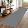EARTHALL Washable Runner Rug 2x10 Ft Non Slip Runners for Hallways Long Cotton Rubber Backed Kitchen Runner Braided Indoor Floor Carpet Runners for Entryway, Hallway, Kitchen, Charcoal Gray