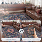 Ciicool Small Area Rug, 2x3ft Boho Rug, Ultra Soft Entry Rugs for Entryway, Non-Slip Washable Oriental Low-Pile Indoor Mat Floor Carpet for Entrance Bedroom Kitchen Bathroom Foyer Decor