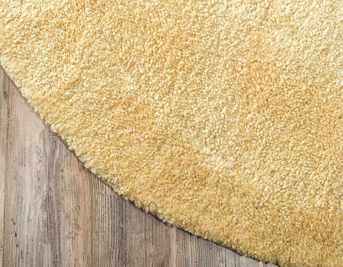 Unique Loom Solo Collection Area Rug - Calabasas (6' 1" Round, Yellow)