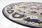 Unique Loom Narenj Collection Classic Traditional Medallion Textured Design Area Rug, 10' 0" x 10' 0", Navy Blue/Tan
