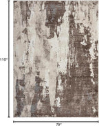LUXE WEAVERS Euston Collection 7681 Brown 6x9 Modern Abstract Area Rug