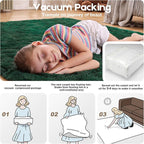 5x7 Dark Green Rugs for Living Room Bedroom, Fluffy Large Area Rug Soft Shag Non-Slip Carpet for Kids Boys and Girls Room Dorm Home Decor (5ft x 7ft)