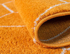 Unique Loom Trellis Frieze Collection Area Rug - Geometric (10' x 14' 1", Orange/ Ivory)