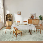 WITSHOCK 12x15 Washable Rug for Living Room,Modern Floral Distress Print Pattern Area Rugs,Stain Resistant with Non Slip Backing Carpet for Dining Room,Bedroom & Home Decor,Green/Light Green