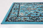 Unique Loom Sialk Hill Collection Area Rug - Washington (2' 11" x 16' 5" Runner Turquoise/Black)