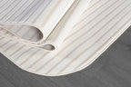 Beverly Rug Modern Geometric Area Rug 6x9 Low-High Pile Durable Soft Abstract Striped Indoor Rugs for Living Dining Room Office Stain Resistant Non Shedding Casual Indoor Carpet Beige White 6 x 9