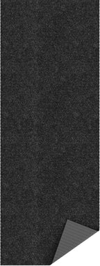 Ottomanson Commercial Scrape Rib Entry Mat – Heavy Duty Ribbed Floor Mat for High Traffic – Non Slip Rubber Back, Waterproof – Indoor Outdoor Use for Offices, Schools, Lobbies, 2' x 49', Black