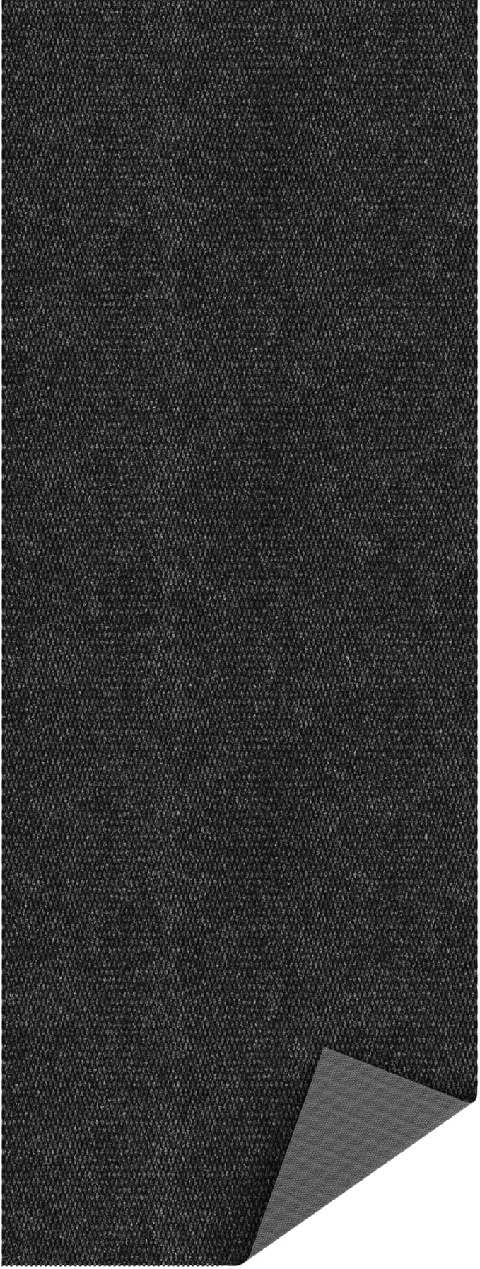 Ottomanson Commercial Scrape Rib Entry Mat – Heavy Duty Ribbed Floor Mat for High Traffic – Non Slip Rubber Back, Waterproof – Indoor Outdoor Use for Offices, Schools, Lobbies, 2'7" x 54', Black