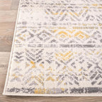 Rugshop Geometric Boho Perfect for high Traffic Areas of Your Living Room,Bedroom,Home Office,Kitchen Runner Rug 2' x 7' Yellow