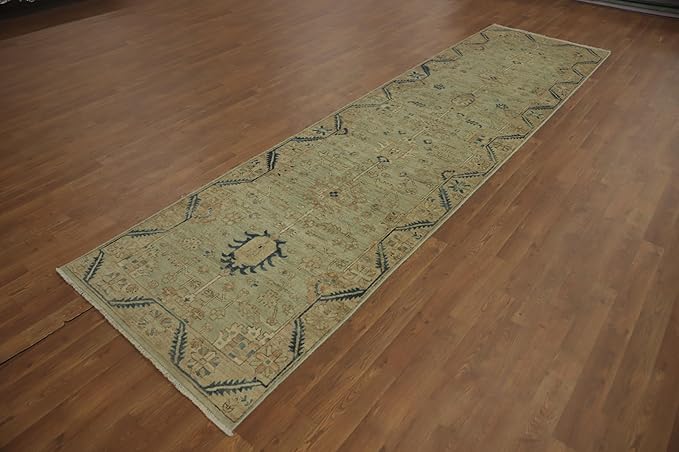 Transitional Collection 11' 7'' X 3' 0'' Runner Rug Rug, All-Over 100% Wool Carpet for Home Décor, Foyer and Hallway