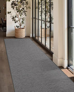Color&Geometry Door Mat 3'x10' Runner Rug with Rubber Backing, Non Slip Washable Hallway Rug, Carpet Runners for Hallway Living Room Bedroom, Light Grey (Rolled-up NO Creases)