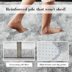 Fluffy Rug Shaggy Area Rug, Mottling Grey 8x10 Area Rugs for Living Room, Large Shag Area Rugs for Bedroom Kids Room Home Decor, Upgrade Anti-Skid Rectangular Fuzzy Rugs