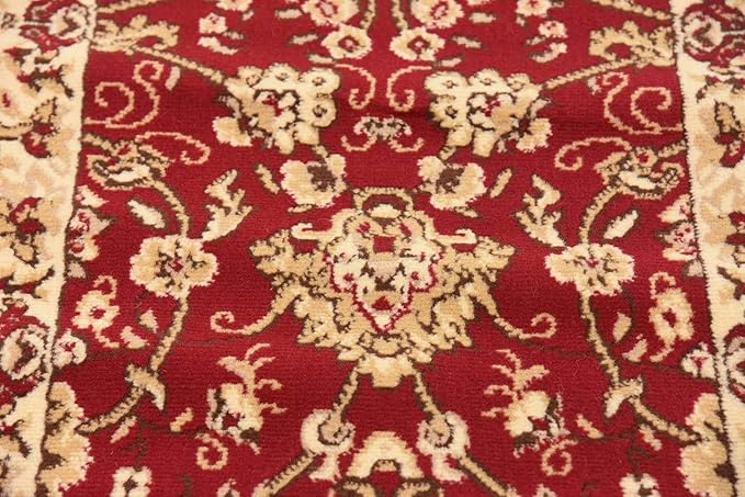 Unique Loom Sialk Hill Collection Area Rug - Washington (2' 2" x 8' 2" Runner Burgundy/Cream)