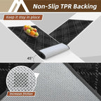 COSY HOMEER Plaid Door Mat 32" x 48",Dirt Trapper Entryway Rugs,Non-Slip Washable Farmhouse Doormat,Low Profile Welcome Mats for Paws Dark Grey