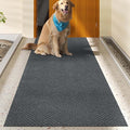 jxgzyy Commercial Hallway Runner Rugs 2'11" x 9'10", Non-Slip Indoor Outdoor Doormat, Heavy Duty Floor Mat for Entrance, Porch, Patio, Garage, High Traffic Area, Dark Grey