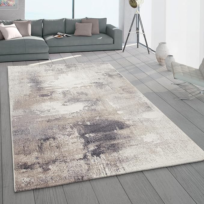 Paco Home Abstract Area Rug Artful Mottled Color Pattern in Beige Grey, Size: 2'8" x 4'11"