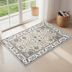 Small Area Rug 2x3ft Entryway Rug Non-Slip Washable Area Rugs Indoor Door Mat, Thick Faux Wool Carpet Kitchen Rugs with Rubber Backing for Bedroom, Kitchen, Room Entry