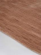 Hand Knotted Loom Wool ECO-Friendly Area Rugs - 4'x6', Rectangle, Light Brown Color, Solid Plain Design, High Pile Thick Handmade Anti Skid Rugs for Living Room (L00111)