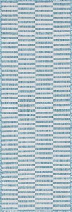 Unique Loom Outdoor Striped Collection Area Rug - Striped (2' x 6' 1" Runner, Light Aqua/Ivory)