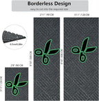 jxgzyy Commercial Hallway Runner Rugs 3'11" x 9'10", Non-Slip Indoor Outdoor Doormat, Heavy Duty Floor Mat for Entrance, Porch, Patio, Garage, High Traffic Area, Dark Grey