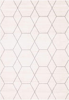 Unique Loom Trellis Frieze Collection Area Rug - Geometric (7' 1" x 10', Ivory/ Gray)