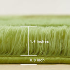 Andency 6x9 Area Rugs Olive Green,Large Shag Fluffy Soft Shaggy Rugs for Living Room Bedroom, Non-Slip Thick Plush Carpet for Kids Girls and Boys, Dorm Nursery Home Decor Aesthetic